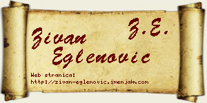Živan Eglenović vizit kartica